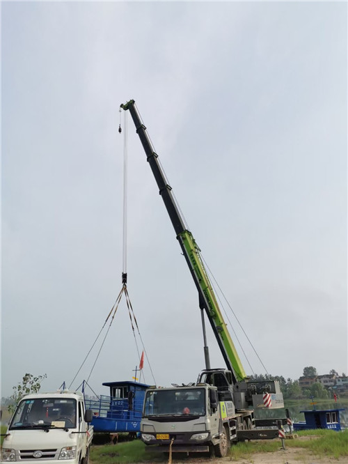 五莲县桥梁建设吊装案例